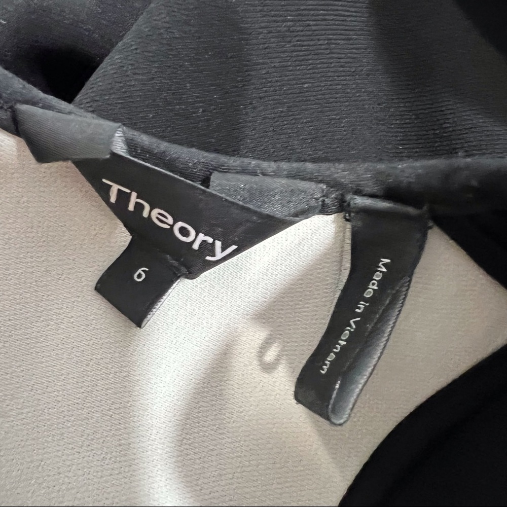 NEW Theory Black Sleeveless Mini Dress - Picture 3 of 4